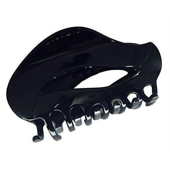 Parcelona French Swift Black Jaw Hair Claw Clip Clamp with Covered Spring