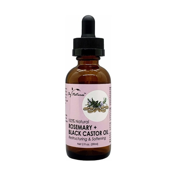 By Nature Rosemary   Black Castor Oil 2 oz