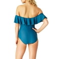 thumbnail image 4 of Women's Off-the-Shoulder Ruffle One-Piece Swimsuit, 4 of 5