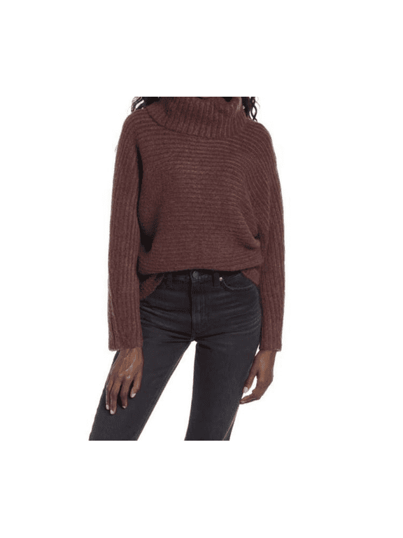 Women's Long Sleeve Turtleneck Knit Sweater Pullover Burgundy XS, $49 NWT