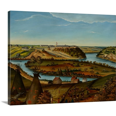 Great BIG Canvas | "View of Fort Snelling, c.1850" Canvas Wall Art - 20x16