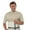 Khaki/Light Khaki, variant on Monterey Club Men's Gradient Zone Tech Contrast Golf Polo Shirt #1524