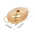 thumbnail image 3 of DENEST 2L/2.11qt Chafing Dish Set, Oval Buffet Serving Chafer, Stainless Steel Food Warmer with Lid & Tray for Dinning, Hotel, 3 of 14