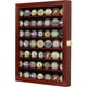 thumbnail image 1 of Military Challenge Coin Display Case Lockable Cabinet Rack Holder Mahogany Finish Shadow Box with Removable 2 Grooves Shelves and Anti Fade Door, 1 of 4