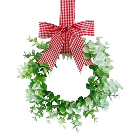Ongmies Christmas Kitchen Cabinet Wreaths, Artificial Burlap Spring Wreath – Greenery Decorative Door Hanger for Entryway, Wall, and Farmhouse Style Home Decor, Kitchen Xmas Decor