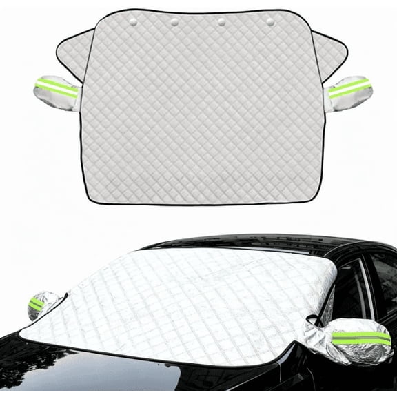 All-Season Windshield Cover, fit for Most Cars & SUVs, 63"x46", Outer Windshield Protector,Water Resistant Frost & Heat Shield
