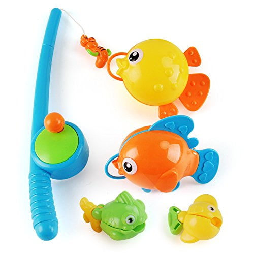 Liberty Imports Rod and Reel Fishing Game Bath Toy Set for Kids
