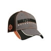 Men's 3 Tone Colorblocked Baseball Cap, Black/Gray BCC51675