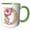 Green/White, variant on 3drose, Pretty Pink Peony Floral Monogram Initial D, 11oz Two-tone Yellow Mug
