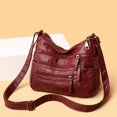 thumbnail image 4 of Ladies Cross Body Bag Messenger Large Over Shoulder Handbag Bag Pocketbooks black small Long Strap Red, 4 of 9
