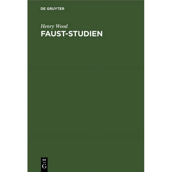 Faust-Studien, (Hardcover)