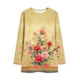 thumbnail image 6 of Women's Long Sleeve Casual Loose Fit T-Shirt with Pockets for Everyday Wear, 6 of 7