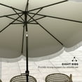 thumbnail image 6 of Outsunny 9FT Patio Umbrella, UPF 30+ Outdoor Market Umbrella, Vented Patio Table Umbrella with Crank, 8 Ribs, Push Button Tilt, Light Gray, 6 of 9