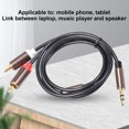 thumbnail image 3 of Gwong Electrónica Cable de audio Plug Play Sound Borrar 100/200 / 300cm 3.5mm Macho a 2 RCA Masculino Estéreo Splitter Aux Cable para Altavoz, 3 of 6