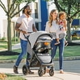 thumbnail image 2 of Chicco Bravo LE Trio Travel System, Bravo LE Quick-Fold Stroller with KeyFit 30 Zip Infant Car Seat, Car Seat and Stroller Combo | Harbor/Navy, 2 of 5