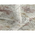 thumbnail image 3 of Ambesonne Vintage Quilted Bedspread Set 3 Pcs, Nostalgic Floral Print Art, Twin, Eggshell and Pale Ruby, 3 of 4