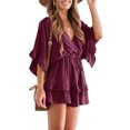 thumbnail image 3 of Women Summer Romper with Ruffled Layered Beach Design, 3 of 4