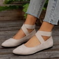 thumbnail image 2 of Willtoo Ballet Flats for Women Elastic Crisscross Strap Mary Jane Flat Slip On Casual Ballerina Walking Flats Dress Shoes for Woman Comfortable Cute Loafer Shoes, 2 of 6