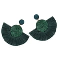 thumbnail image 1 of 1 par de pendientes de borla, adorno colgante con flecos, colgantes para orejas, accesorio de moda, adorno de joyería, pendiente bohemio para Ropa, zapatos y accesorios Miscelánea Verde oscuro Qarigey AP009873-06B, 1 of 6
