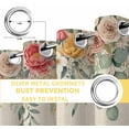 thumbnail image 4 of Watercolor Floral Blackout Curtains for Bedroom, Spring Roses Eucalyptus Leaf Plants Beige Thermal Insulated Kitchen Drapes with Grommets, Light Blocking Window Treatment, 2 Panels 42" x 63", 4 of 7