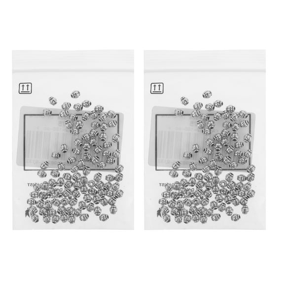 KAKOWELY 200 Pcs Perles Intercalaires en Alliage Perles Citrouille Perles pour Fabrication de Bijoux Perles d'Artisanat DIY, 0.2"X0.16"X0.16 Pouces