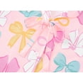 thumbnail image 3 of Beezizac Girls' Short Sleeve Pajama Set All-Over Colorful Bows Print Bow Tie Ruffled Trim Soft Kids Sleepwear Size 16, 3 of 7