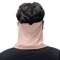 thumbnail image 6 of Women's Sun Protection Face Mask, Ice Silk Breathable UV Neck Gaiter and Face Cover, Lightweight for Outdoor Activities, Travel, Cycling, and Sun Exposure-Pink, 6 of 7