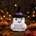 thumbnail image 4 of Halloween Ghost Decorations Handmade Crochet Plush Funny Spooky Decoration for Home Party Holiday Decor Great Halloween Gift 4.5X2 Inch Cute Ghost Plush, 4 of 8