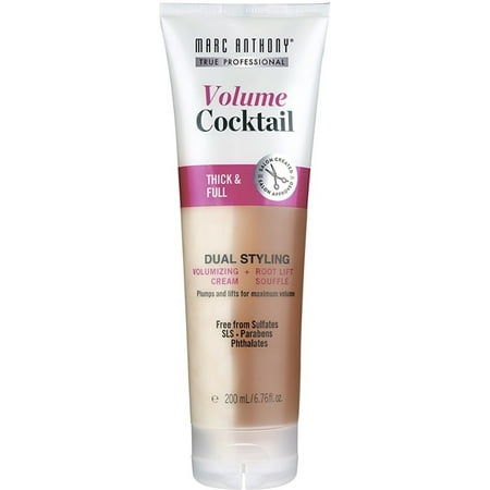 Marc Anthony Volume Cocktail Thick & Full Dual Styling Volumizing Cream & Root Lifter 6.76 (Best Root Lifter For Thick Hair)