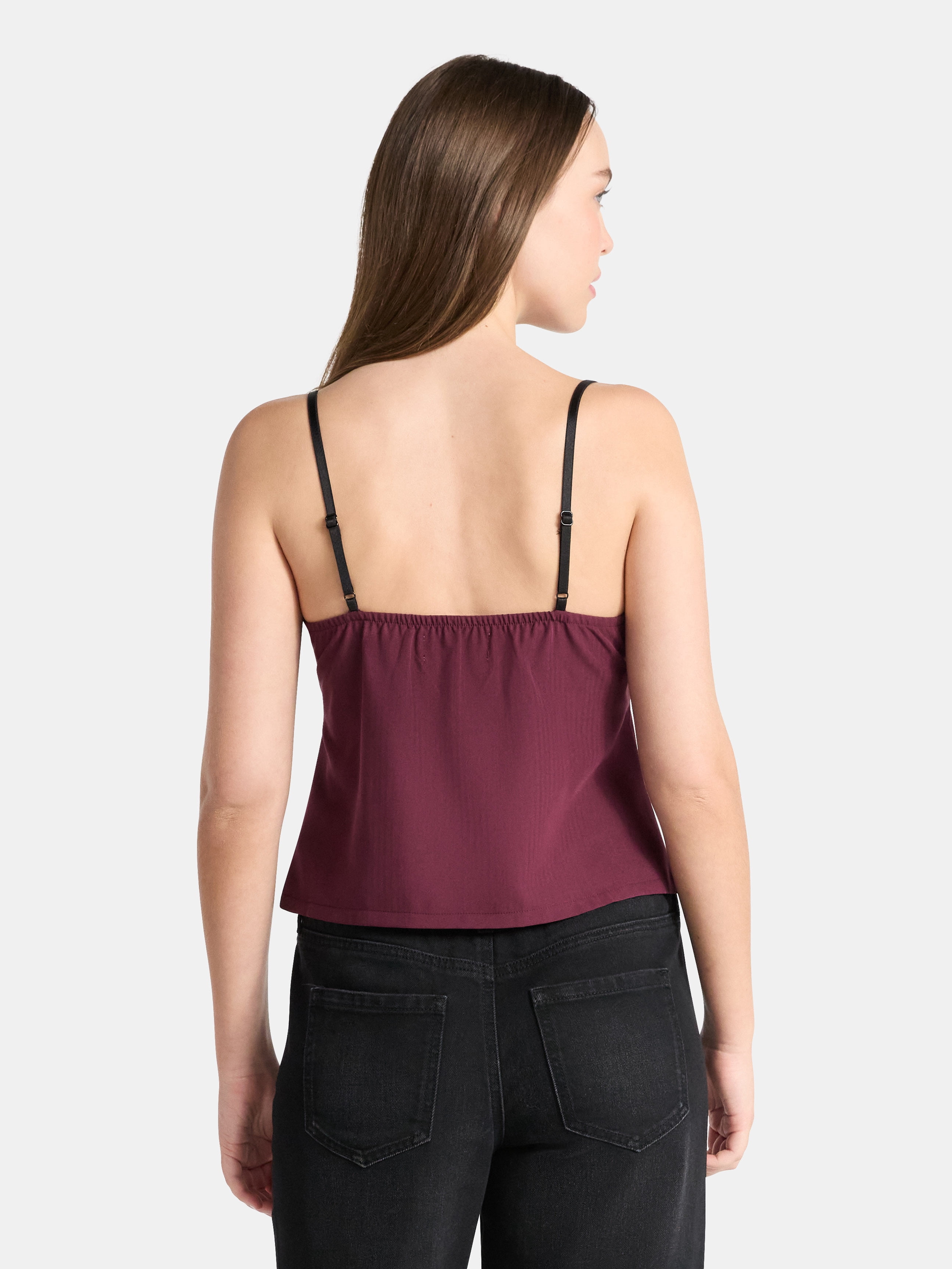 No Boundaries Sweetheart Tank Top with Lace Trim, Women's