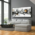 thumbnail image 2 of CDDposter Large Size Frame Wall Art for Living Room - Abstract Artwork Minimalist Painting Modern Black and White Canvas Picture Boho Gray Wall Art, 2 of 6