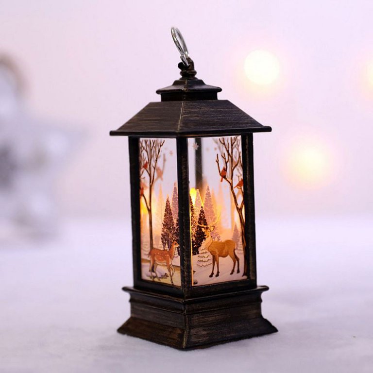 5.5 White Fire Light Lantern Battery Operated