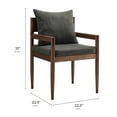 thumbnail image 4 of Side Dining Chair Armchair, Dark Gray, Fabric, Wood, Bar Pub Cafe Bistro Dining Kitchen Hospitality Restaurant, Modern Contemporary, HB37880, 4 of 9