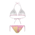 thumbnail image 5 of Womens Bathing Suits Bikini Sets Beach Two Piece Swimsuit DIY 3D Digital Printed Bikini, 5 of 6