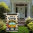 thumbnail image 6 of School Bus Back to School Garden Flag 12x18 Inch Black Stripes Burlap Yard Flag Double Sided Vertical School First Day Seasonal Welcome Garden Flags Outdoor Holiday Part Decor Banner, 6 of 6