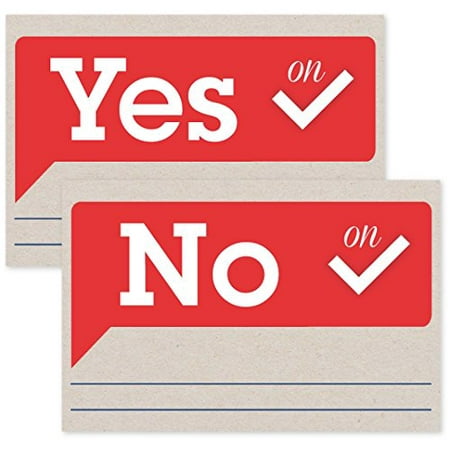Write Your Representative Cards | Voice Your Opinion on Voting 50 Cards Per Pack (25 Yes Cards & 25 No Cards) by Jot & Mark