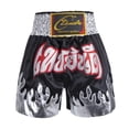thumbnail image 4 of Pantalones cortos de boxeo de satén para hombre, ideales para artes marciales, kickboxing, MMA y lucha. Secado rápido. SG, 4 of 9
