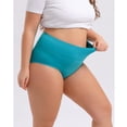 thumbnail image 3 of ZNQHFRE Women 4 Pcs Panties Plus Size Pure Cotton Briefs, Soft Full Coverage Daily Underwear White 4XL, 3 of 3