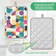 thumbnail image 6 of Yayeee Pot Holders Kitchen Heat Resistant with Pocket 7"x9.8" Cotton Oven Cooking Hot Pads, Green Geometric, 6 of 7