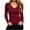 Wine, variant on CBASIHI Womens Ribbed Long Sleeve T Shirts- Slim Fit V Neck Fall Winter Stretchy Casual Basic Thermal Undershirts Wine Size S-2XL