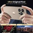 thumbnail image 3 of Dteck for iPhone 16 Pro Max Camera Lens Protector, Military Grade Shatterproof Strong Adsorption Metal Aluminum Alloy Tempered Glass Camera Screen Protector for iPhone 16 Pro Max,Gold, 3 of 3