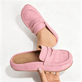 thumbnail image 6 of Women's Penny Loafer Mule Clogs, Slip-On Faux Suede Comfort Shoes, Casual Backless Loafers, 6 of 6