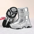 thumbnail image 5 of lnmuld Boots for Girls Winter Warm Boots for Girls Lined Long Shaft Outdoor Cold Weather Footwear with Thick Insulation Maximum Comfort Size:10-10.5 Years, 5 of 6