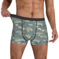 thumbnail image 3 of Men's Boxer Briefs, Painted Cute Goat Green Soft Comfy Mens Underwear Boxer Briefs Breathable With Widen Waist, 3 of 7