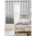 thumbnail image 2 of Fsddascl Grey Ombre Blackout Curtains for Bedroom/Living Room, Thermal Insulated Kitchen Curtains, Summer Minimalist Ocean Waves Grommet Darkening Window Treatment Drapes 52"x84"x2, 2 of 8