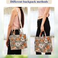 thumbnail image 4 of FORMRS Womens Corduroy Tote Bag Crossbody Shoulder Handbag with Pocket, Rustic Floral, 4 of 7