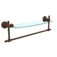 thumbnail image 2 of Retro Wave Collection Glass Vanity Shelf with Integrated Towel Bar - Matte Black / 18 Inch, 2 of 7