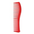 thumbnail image 2 of Detangling Comb, Wide Tooth Hair Comb Plastic Durable Double Headed  For Salon Use For Home Red,Black, 2 of 8