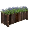thumbnail image 2 of Outsunny Garden Flower Bed Wooden Patio Elevated Vegetable Planting Gardening, 2 of 9