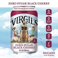 thumbnail image 3 of Virgil's, Zero Sugar Black Cherry, Great Tasting Zero Calorie Keto Friendly Soda (6 - 12oz cans, 3 of 5